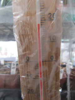 温室内の温度計